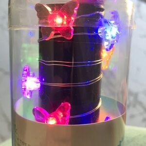 Garden Party LED Butterfly Wire Fairy Lights 10 Multi-Color Indoor Decor NIB